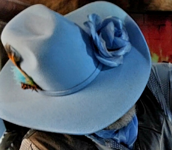 Baby blue luxury cowboy hat